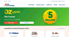 Desktop Screenshot of ozlotteries.com